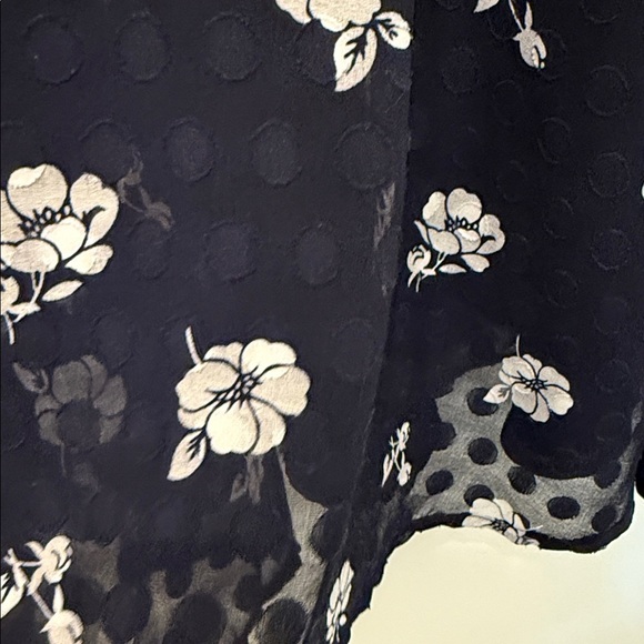 Ann Taylor A Line Sleeveless Midi Dress Size 4 Navy and White Floral - Picture 7 of 13